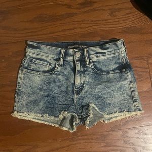 Express cut off denim shorts